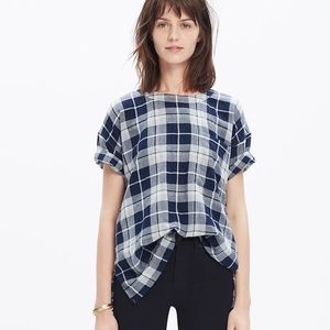 Madewell Oversized Tee in Emporia Plaid